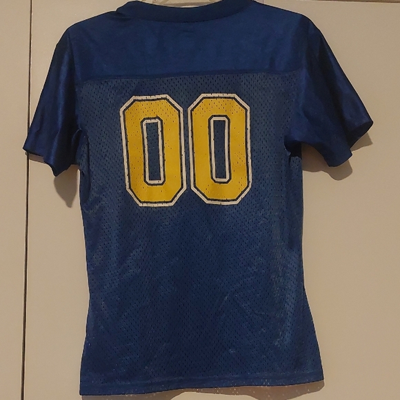 University Of DELAWARE BLUE HENS DOUBLE ZERO Soffe BLUE And Gold Mesh Jersey - Picture 5 of 5